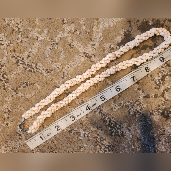 RARE Vintage Conch Shell Beaded Necklace